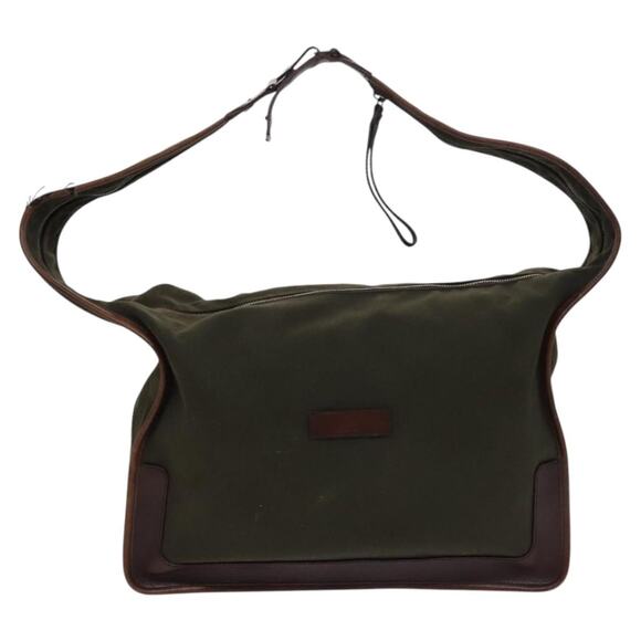 GUCCI Shoulder Bag Canvas Khaki - Picture 2 of 16